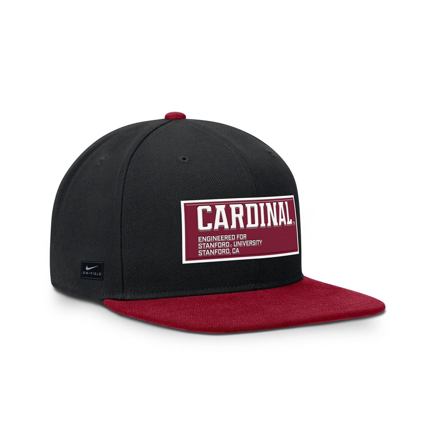 Мужская кепка Nike Black/Cardinal Stanford Cardinal 2025 On-Field Patch Pro Dri-FIT Snapback Hat — фото 3