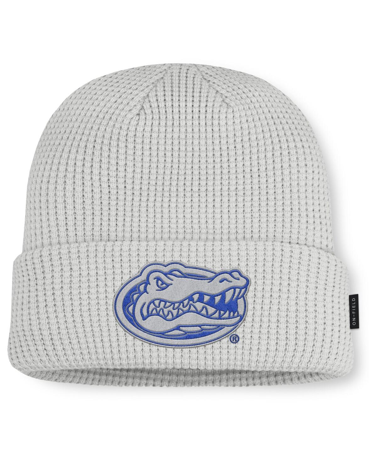 Jordan Men Gray Florida Gators 2025 On-field Utility Cuffed Knit Hat In Gray