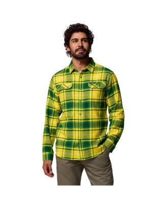 Columbia - Men's Green Oregon Ducks Omni-Wick Flannel Long Sleeve Button-Up Shirt