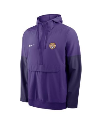 Men's Purple LSU Tigers Anorak Half-Zip Hoodie Jacket