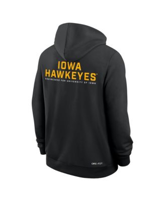 Men's Black Iowa Hawkeyes 2025 Sideline Standard Issue Dri-FIT Full-Zip Hoodie