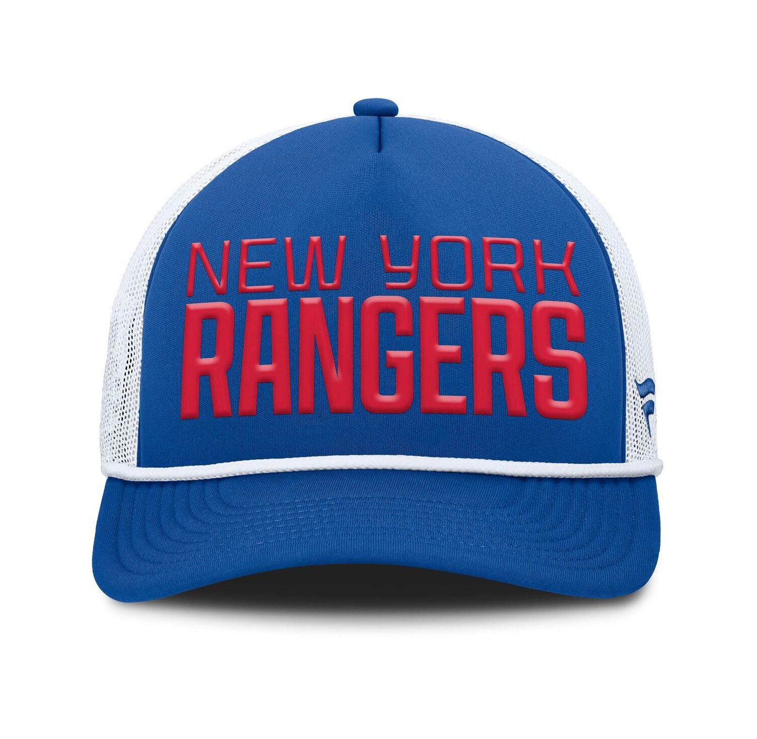 Men's Blue/White New York Rangers Heritage Dutch A-Frame Trucker Adjustable Hat