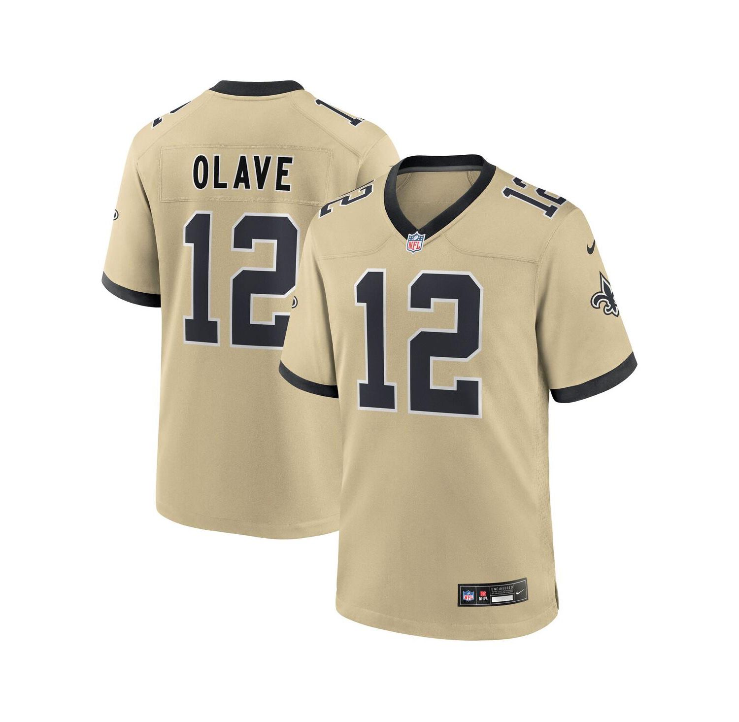 Big Boys and Girls Chris Olave Gold New Orleans Saints Gameday Golds Alternate Game Player Jersey