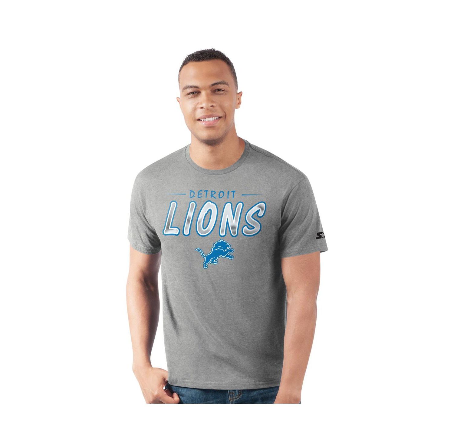 Men's Heather Gray Detroit Lions Prime Time T-Shirt