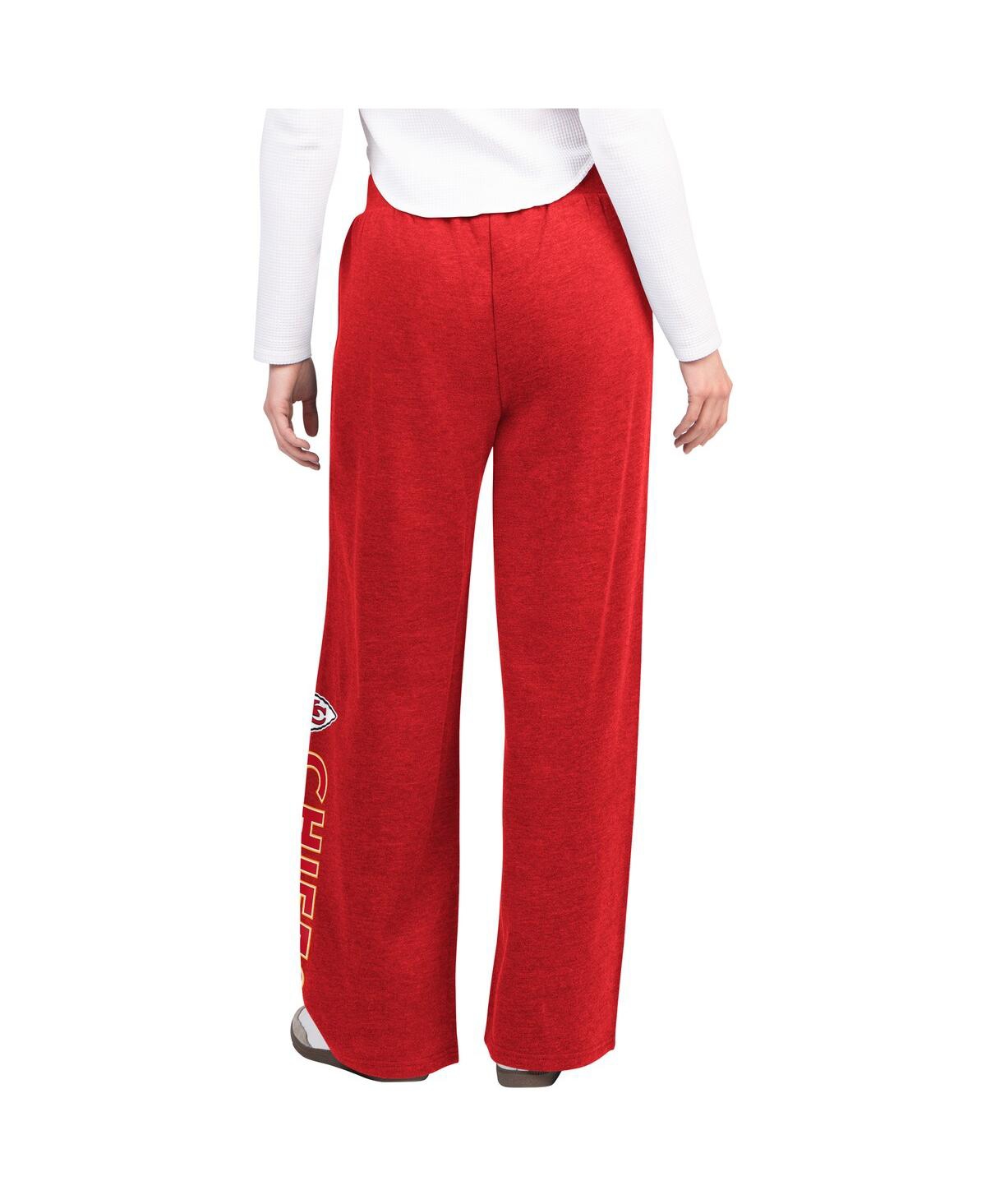 G-iii 4her By Carl Banks Red Kansas City Chiefs Field Wide Leg Sweatpants In Red