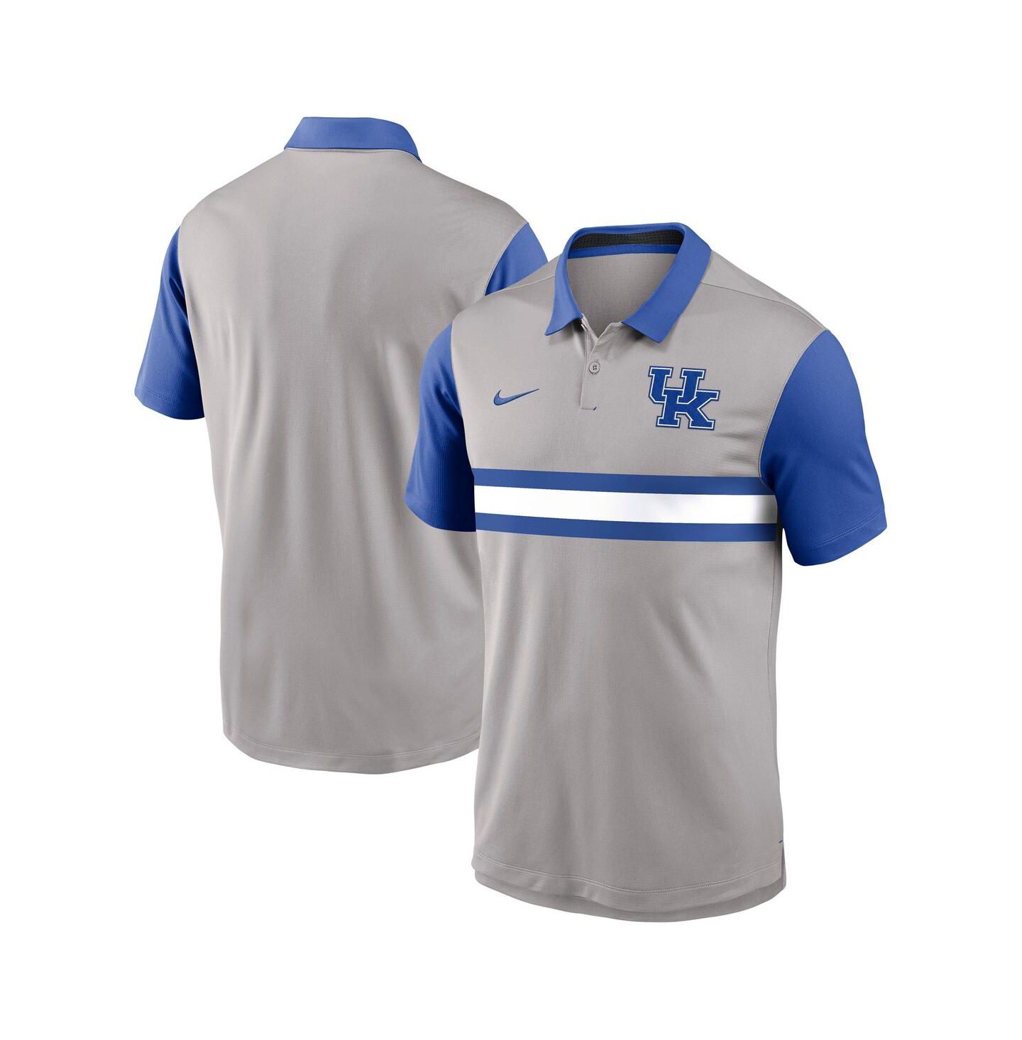 Мужская рубашка-поло Nike Kentucky Wildcats Vapor Performance, Gray/Royal — фото 1