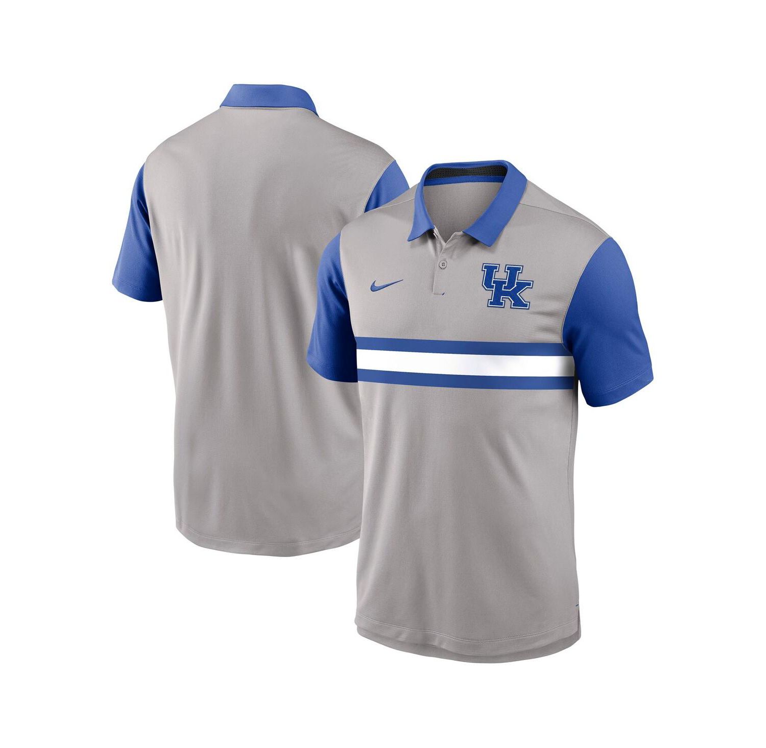 Men's Gray/Royal Kentucky Wildcats Vapor Performance Polo Shirt
