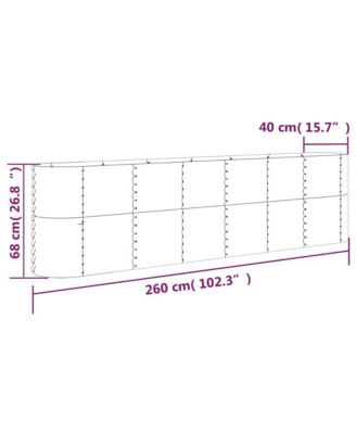 Garden Raised Bed Silver Powder-coated steel Large Durable