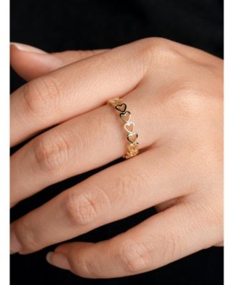 Sweet Heart Ring in 14K Gold, Size 9, approx. 1.9 grams.
