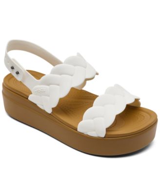Crocs - Women's Brooklyn Woven Low Wedge Sandals from Finish Line