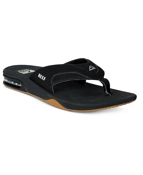 Reef Men S Fanning Thong Sandals With Bottle Opener Reviews All Men S Shoes Men Macy S