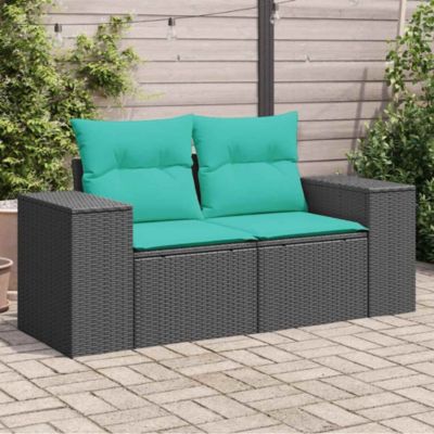 Garden Sofa Black, Blue