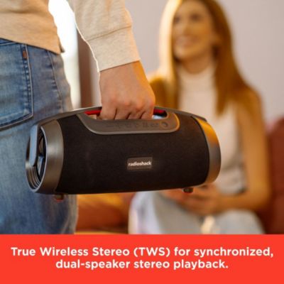 Portable Bluetooth Speaker in Pump Style 80W IPX5 Splashproof RGB Black with TWS For Pairing