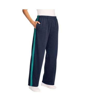 Women's Within Cotton French Terry Straight-Leg Pull-On Side-Stripe Pants