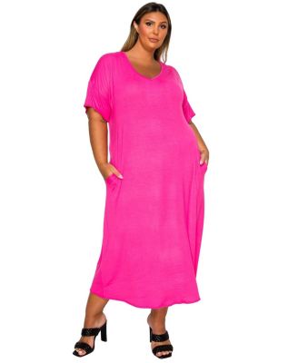 Plus Size Olivia Pocket Midi Dress