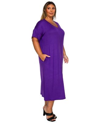 Plus Size Olivia Pocket Midi Dress