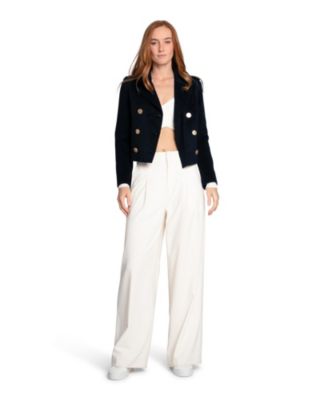 Women's Love Me Now Wool Blend Military Style Coat