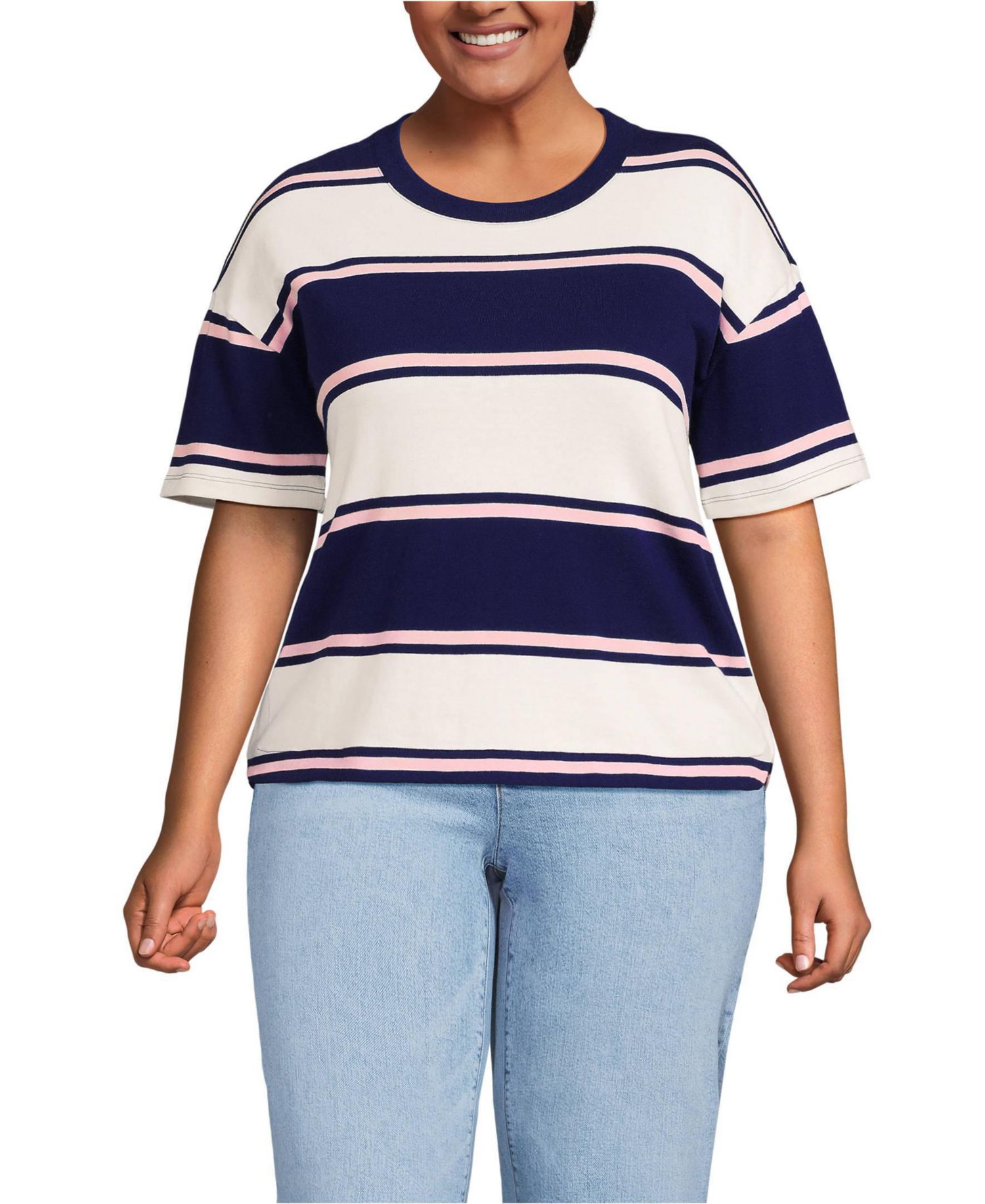 Women's Plus Size Short Sleeve Mariner T-Shirt