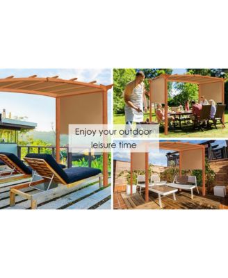 6.7'x17' Universal Replacement Canopy Cover Pergola Structure Sun Awning