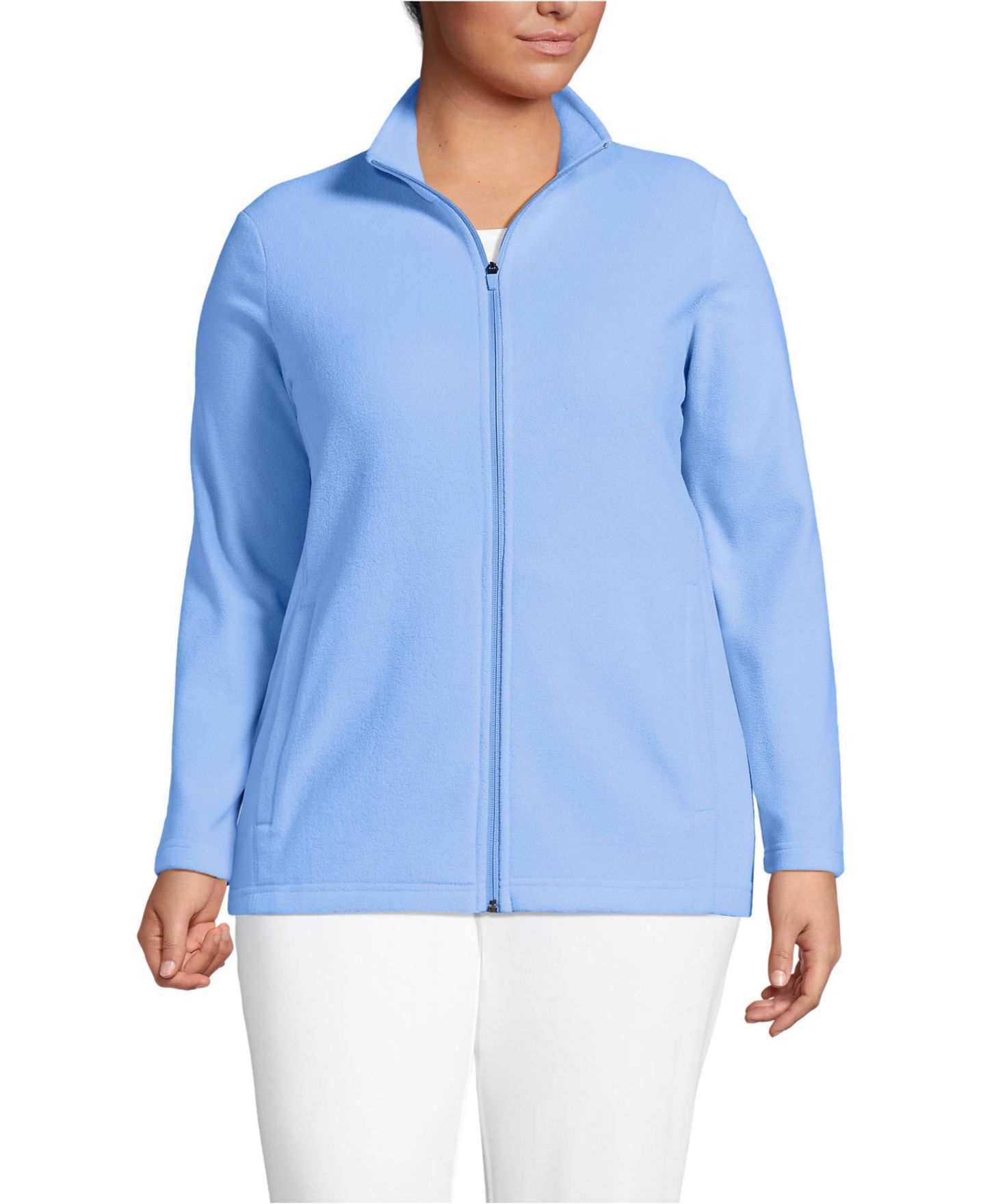 Женская куртка Lands' End Plus Size Anyweather Fleece Full Zip — фото 1