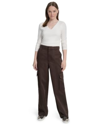 Women's High Waist Wide Leg Cargo Pants