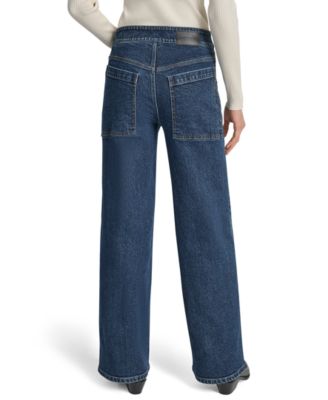 Women's High Rise Wide Leg Cargo Jeans