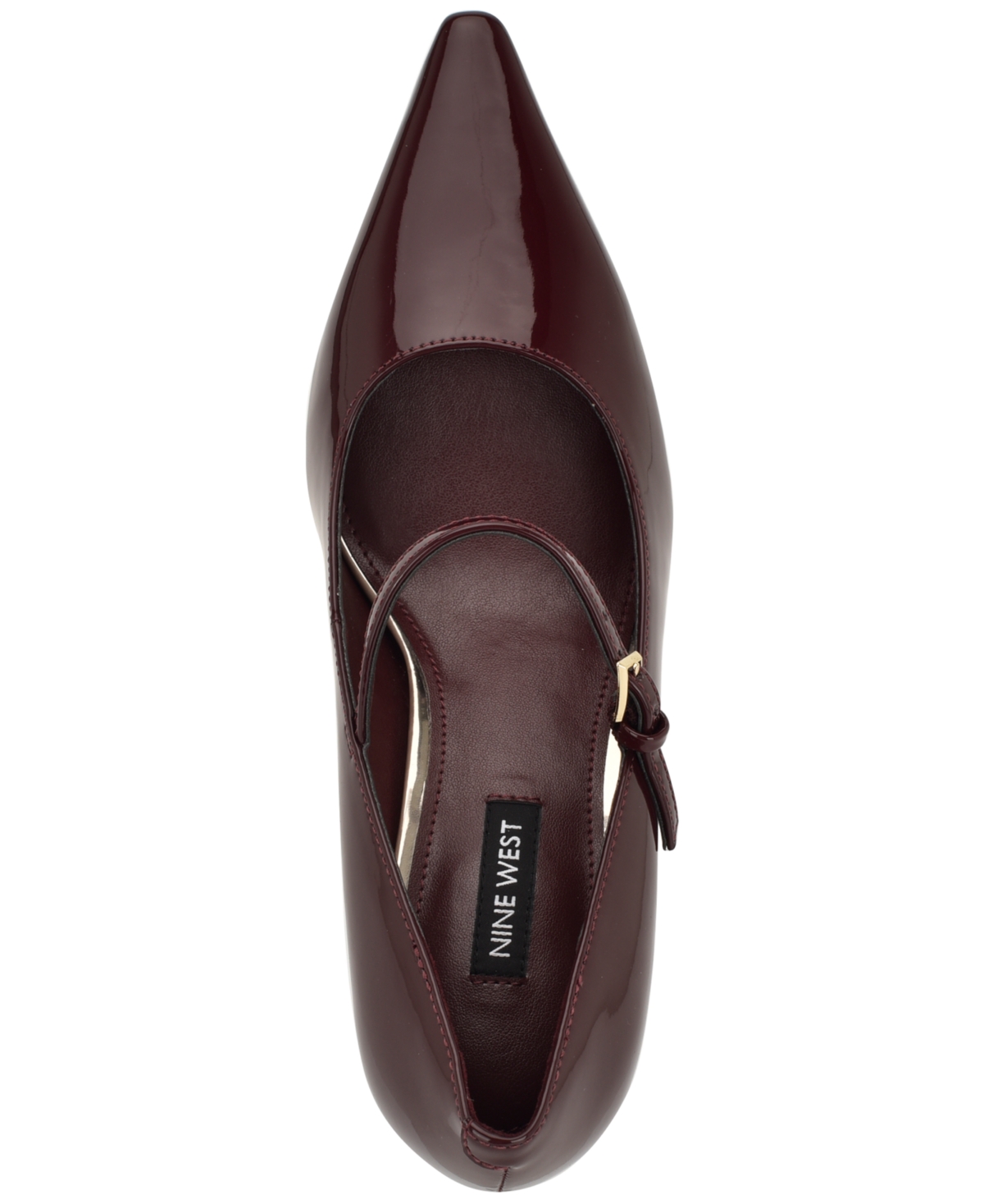 Nine West Jinnie Pointed Toe Pump In Burgundy