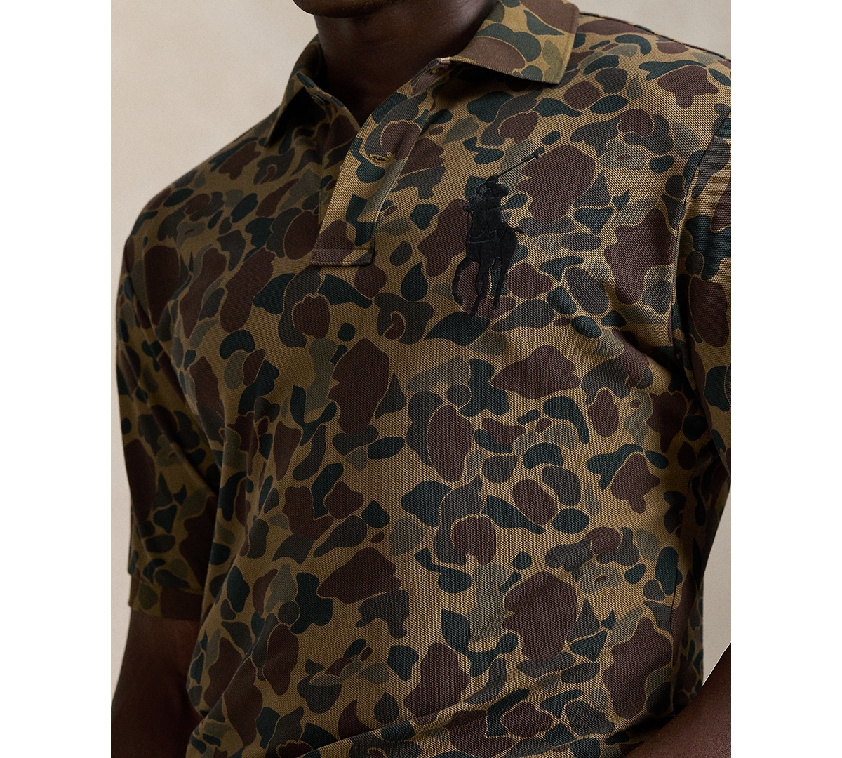 Polo Ralph Lauren Men's Big & Tall Printed Short Sleeve Shirt In Brown