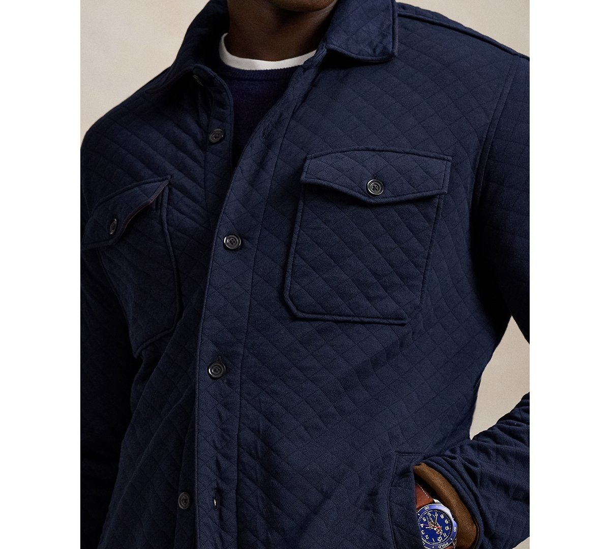 Polo Ralph Lauren Men's Big & Tall Quilted Shirt Jacket