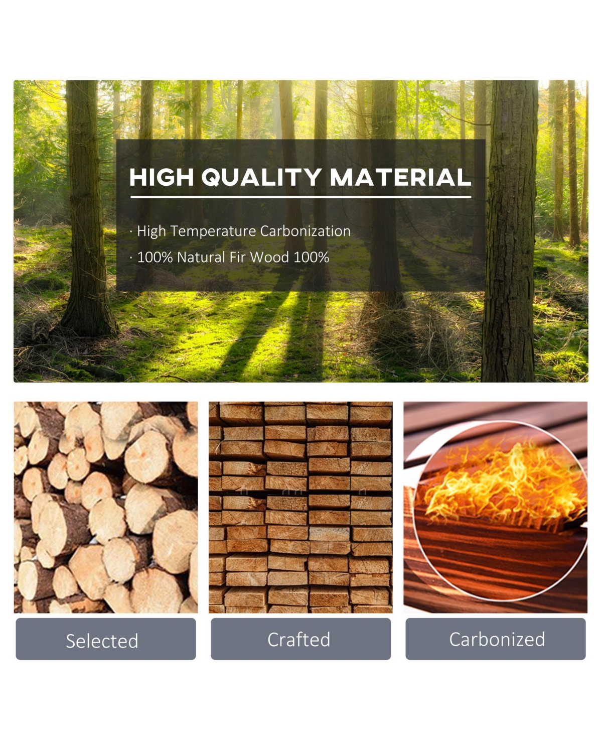 Outsunny Adirondack Rocking Chair with Slatted Design