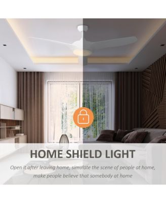 52" Reversible Ceiling Fan with LED Light for Bedroom,