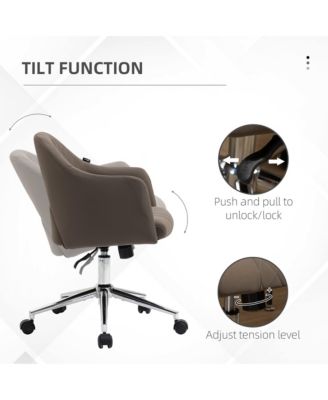 Swivel Office Chair Rock Computer Chair w/ Adjustable Height,