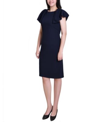 Women's Flutter Sleeve Sheath Dress