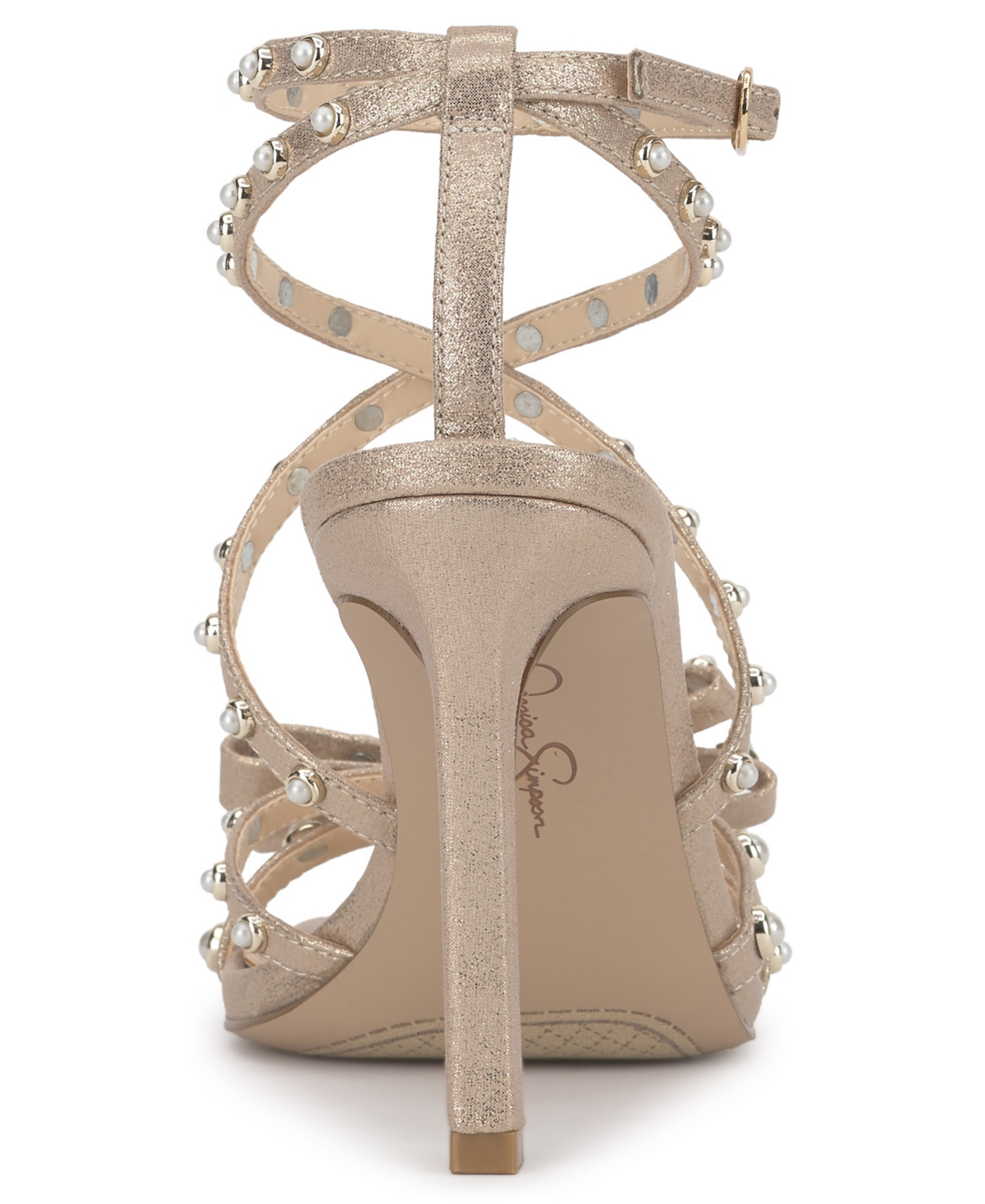 Jessica Simpson Loelva Studded Strappy Sandal In Gold