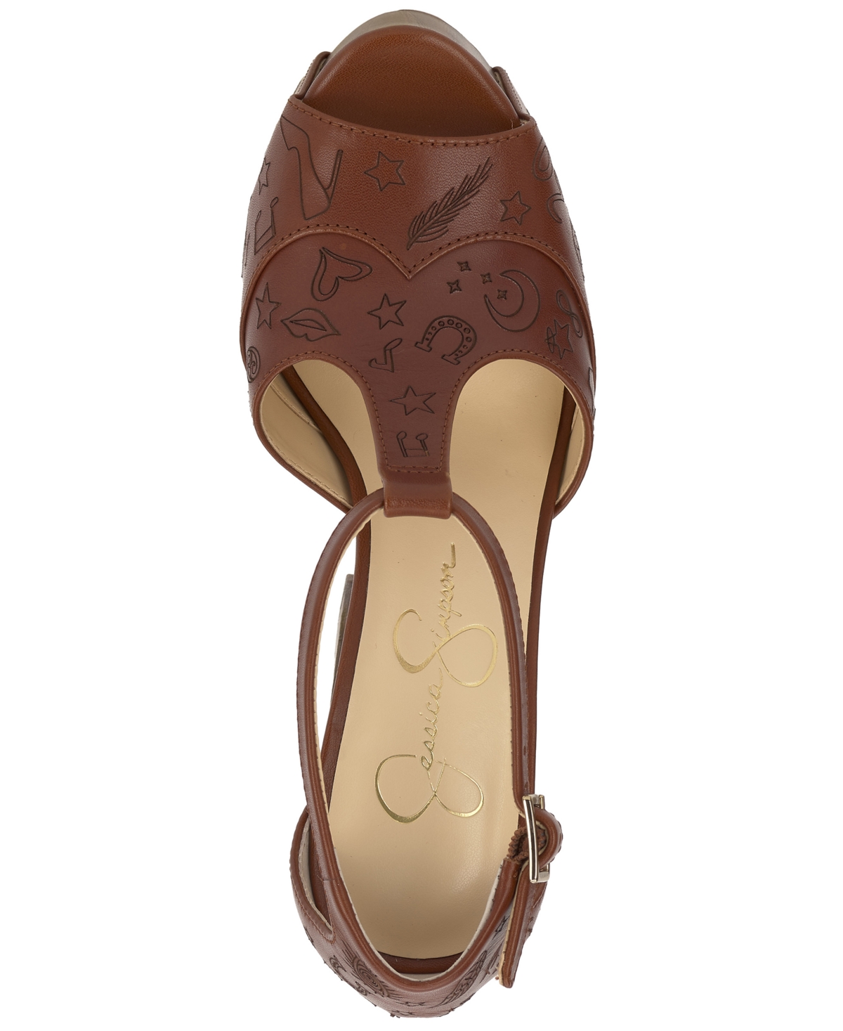 Jessica Simpson Women's Dany Platform Block-heel Sandals In Brown