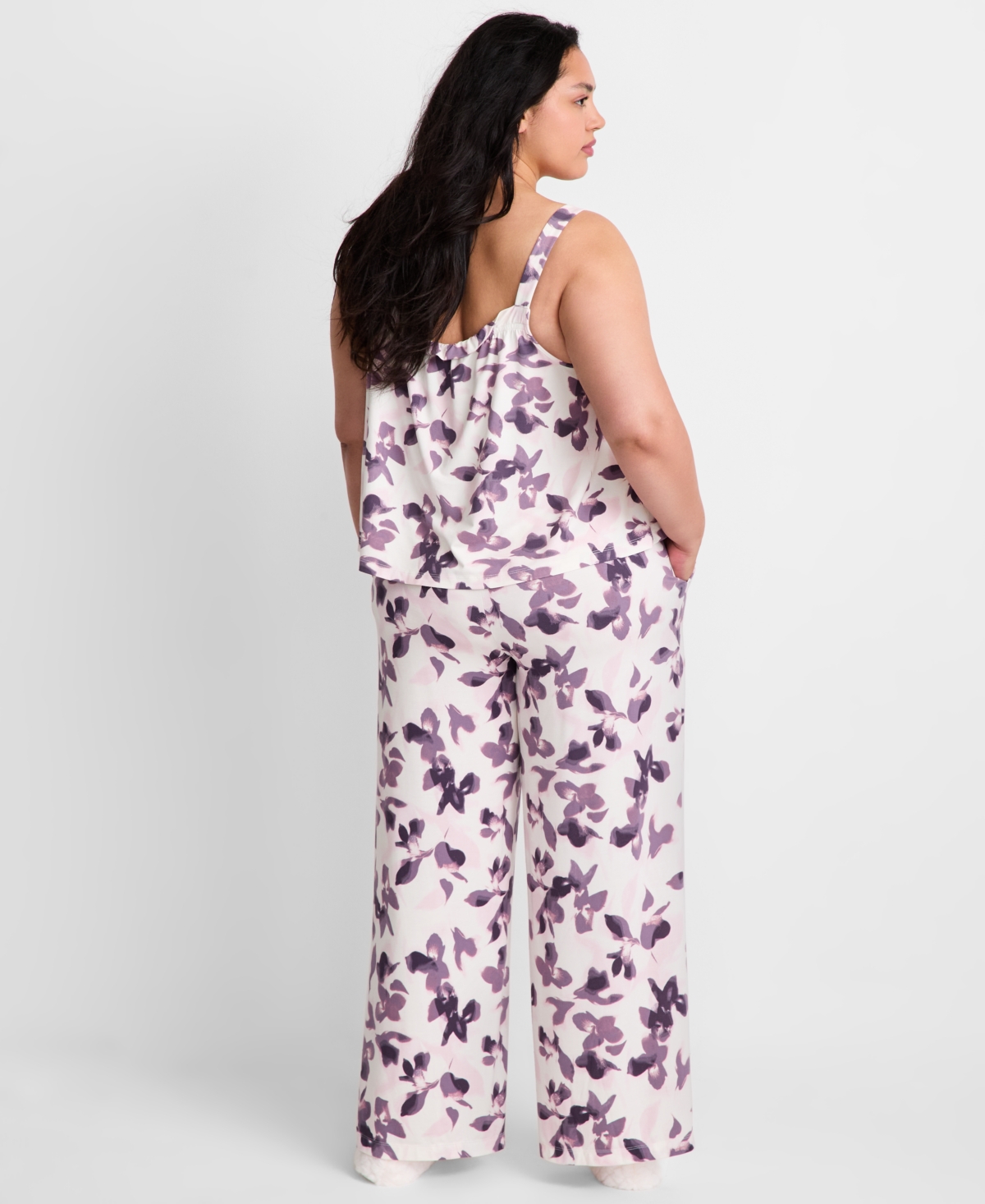 State Of Day Women's 2-piece Sleeveless Top And Pants Sleep Set, Regular And Plus, Macy's Exclusive In White