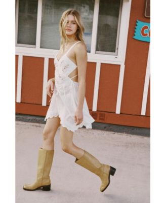 Women's Lace Mix Bow Mini Dress