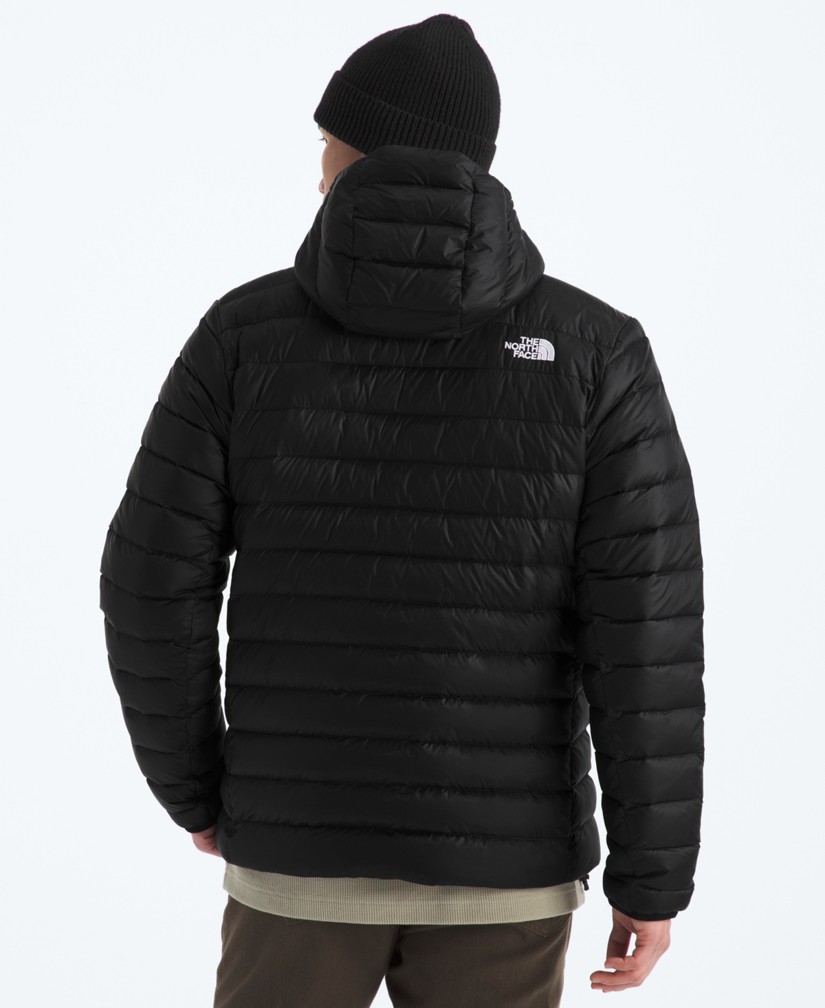 The North Face Men's Classic Down Hooded Jacket In Black