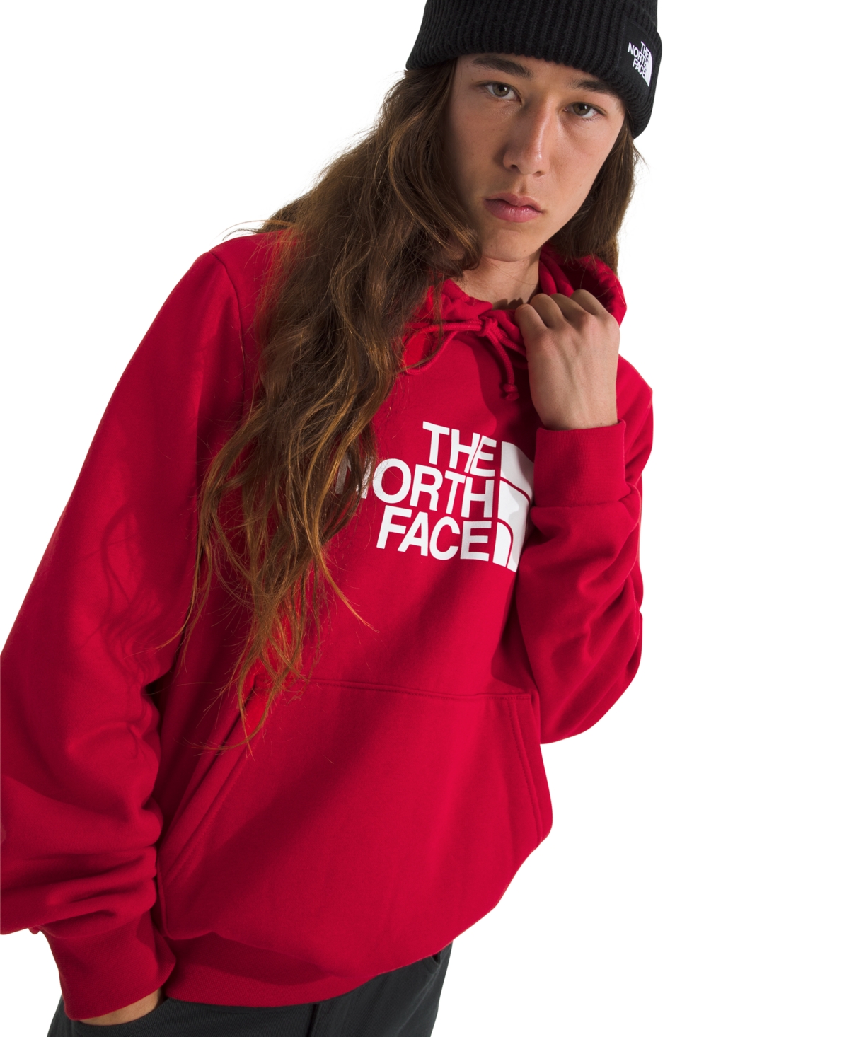 The North Face Men's Evolution Half Dome Full Zip Hoodie In Red