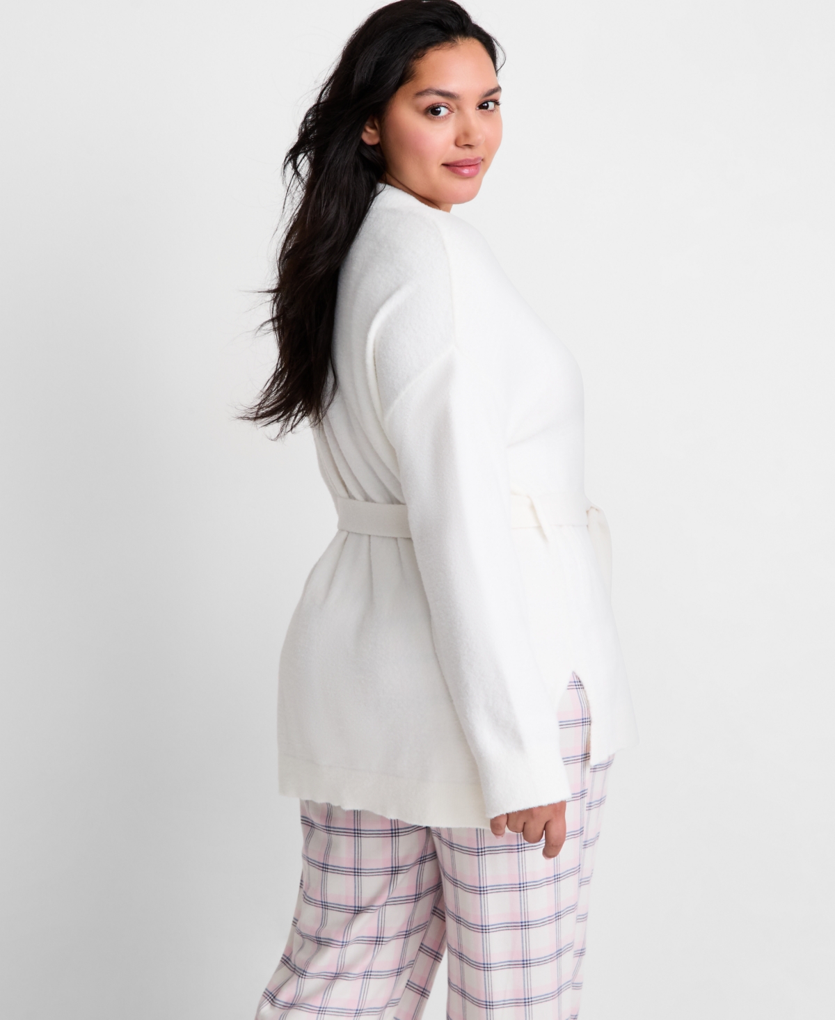 State Of Day Women's Cozy Knit Sweater Wrap, Created For Macy's In White