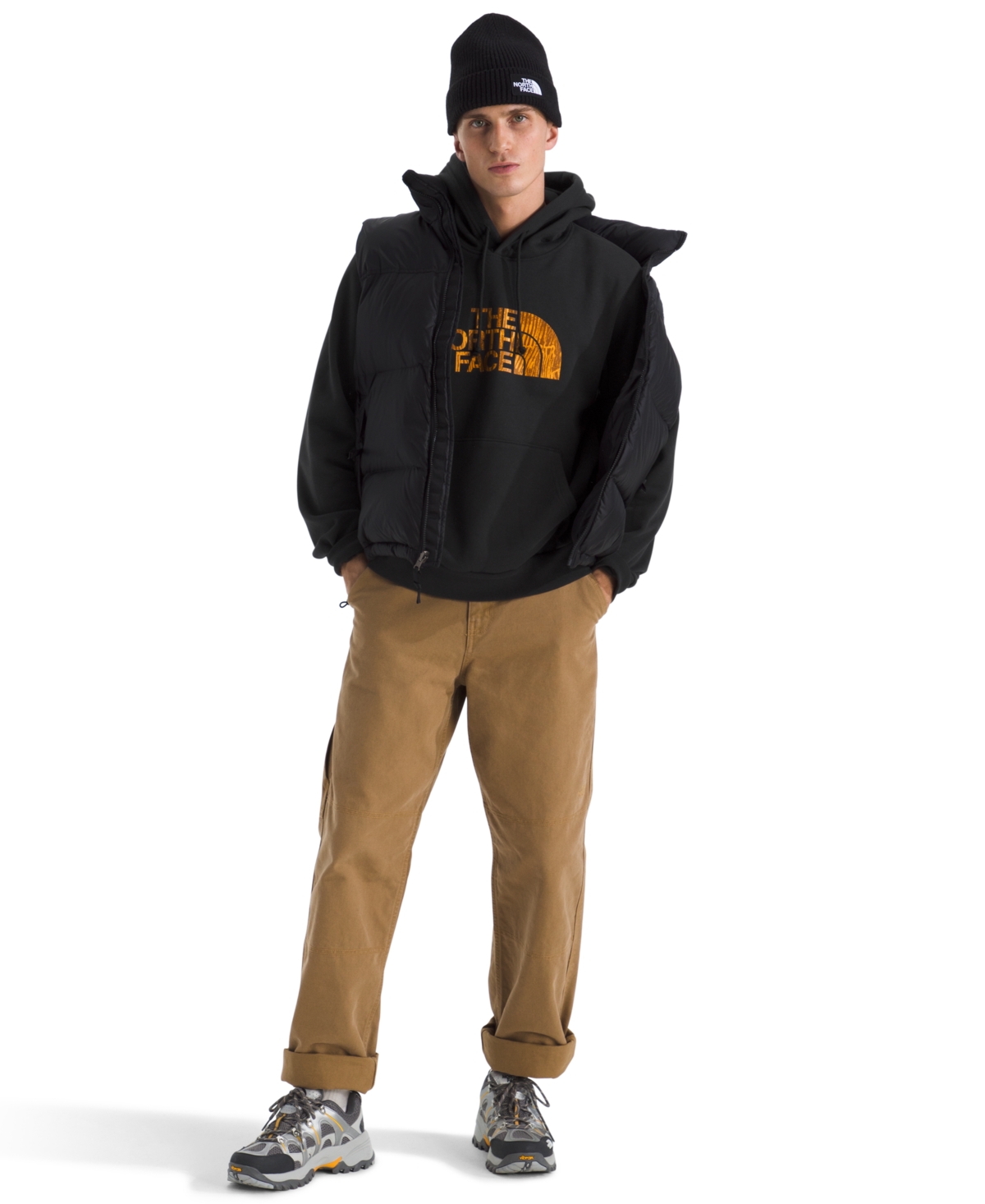 The North Face Men's Evolution Regenerative Ink Half Dome Hoodie In Black