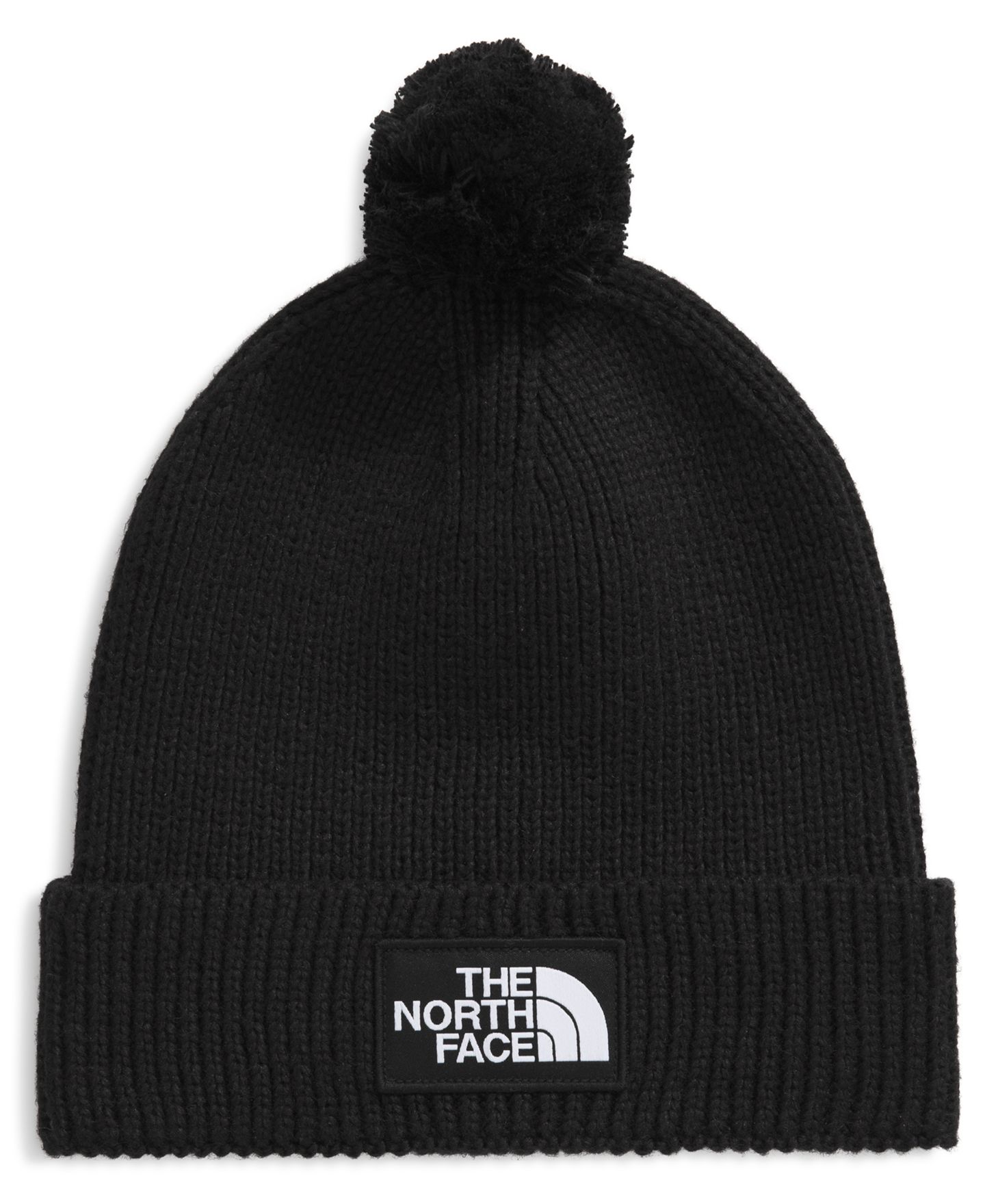 Мужская шапка The North Face Logo Box Pom Beanie, цвет: Чёрный — фото 2