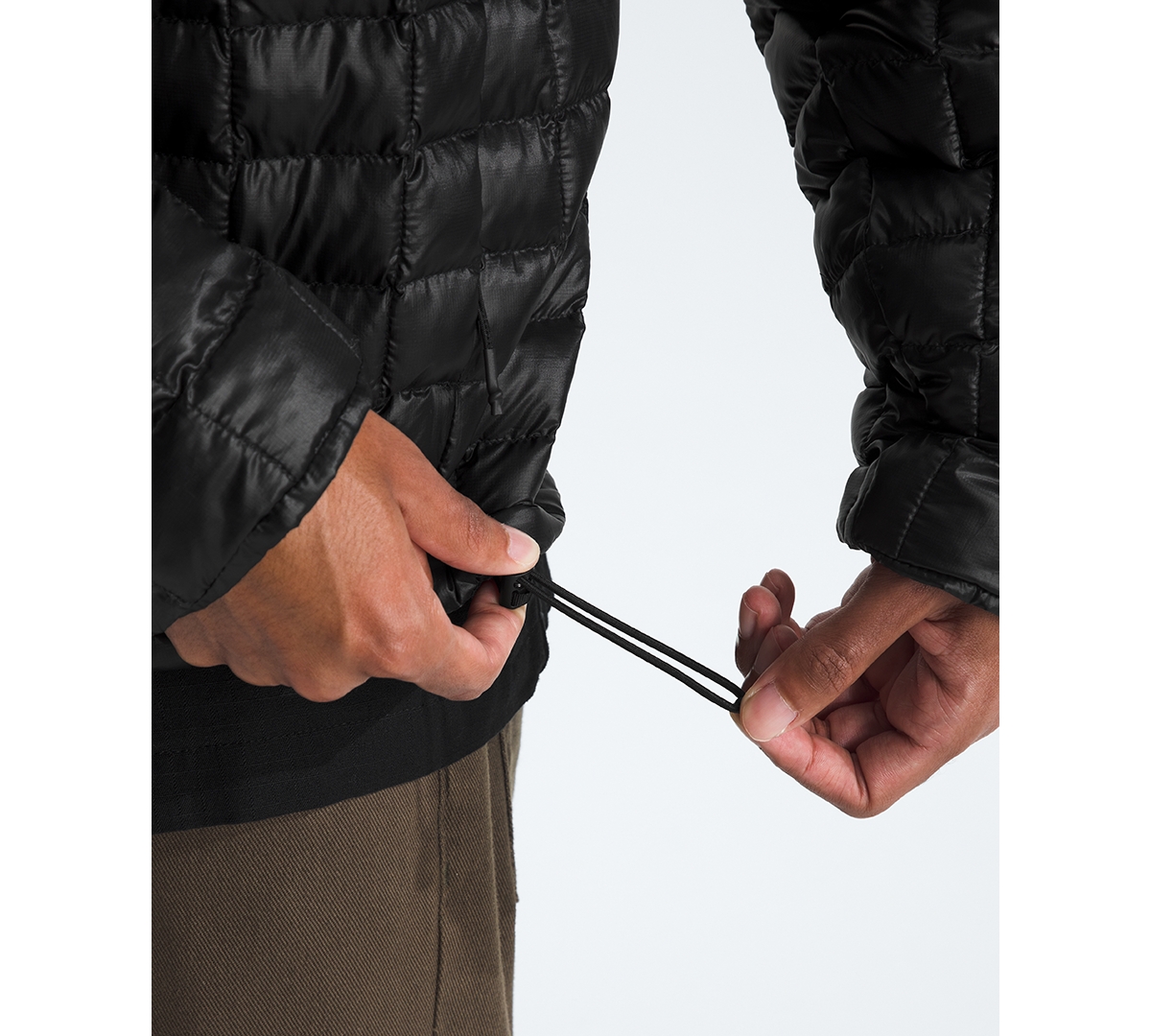 The North Face Thermoball Quilted Hooded Jacket In Black
