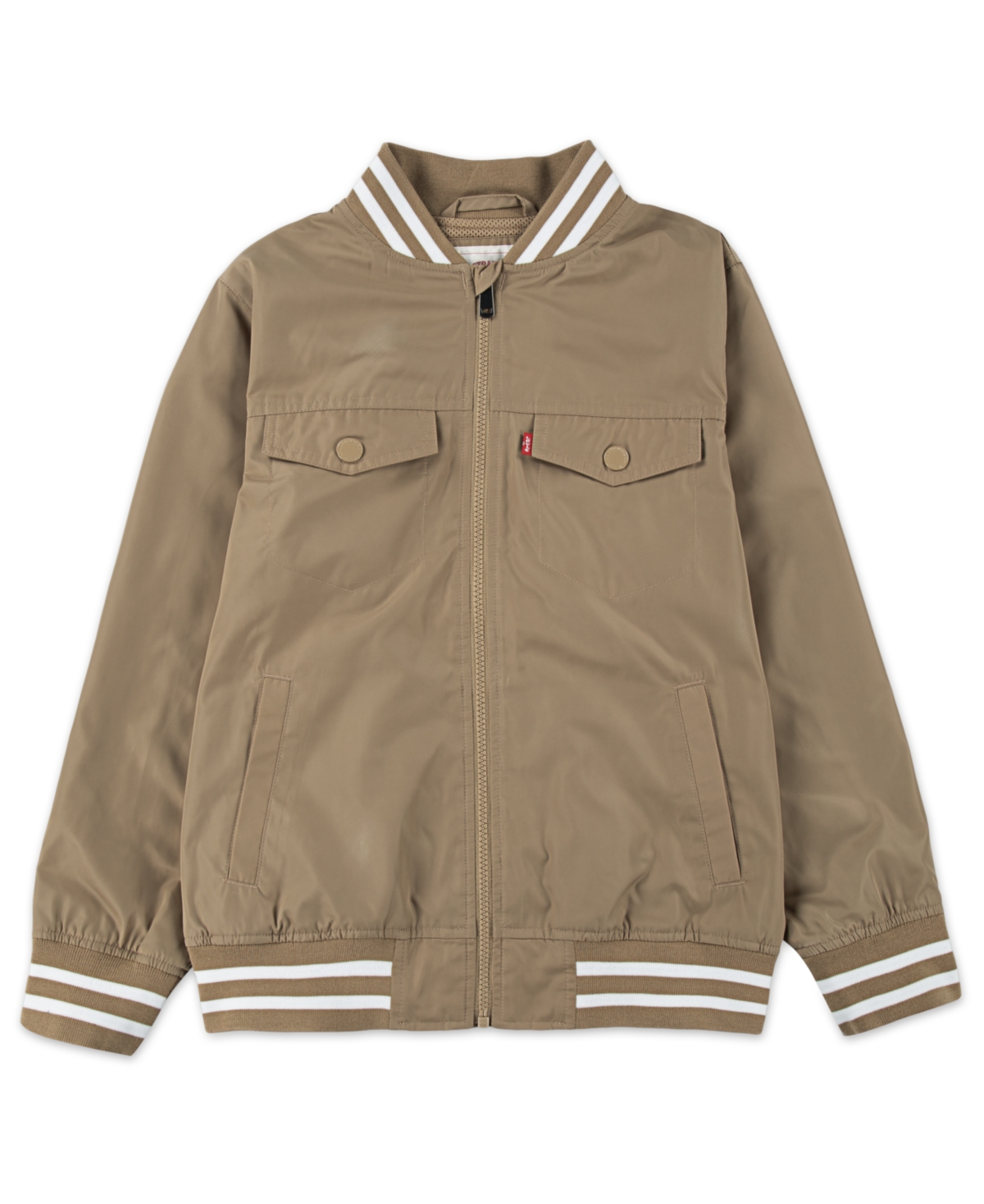 Levi's Boys 8-20 Shiny Mesh Lined Bomber Jacket In Gray