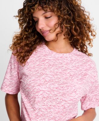 Women's 2-Piece Short-Sleeve T-Shirt and Joggers Pajama Set