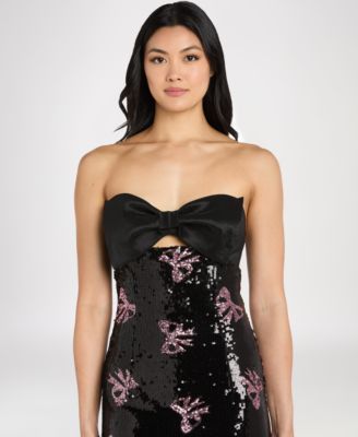 Women's Strapless Sequined Dress