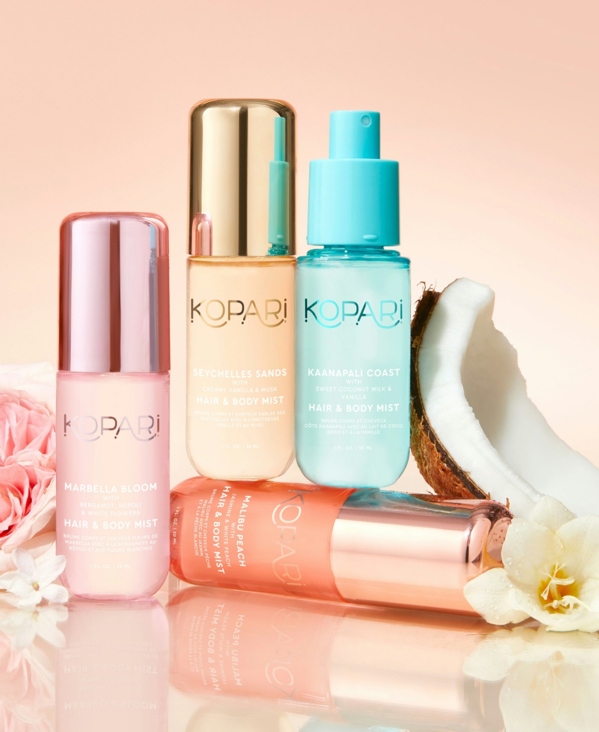 Kopari Beauty 4-pc. Scents Of Paradise Hair And Body Mist Kit In Transparent
