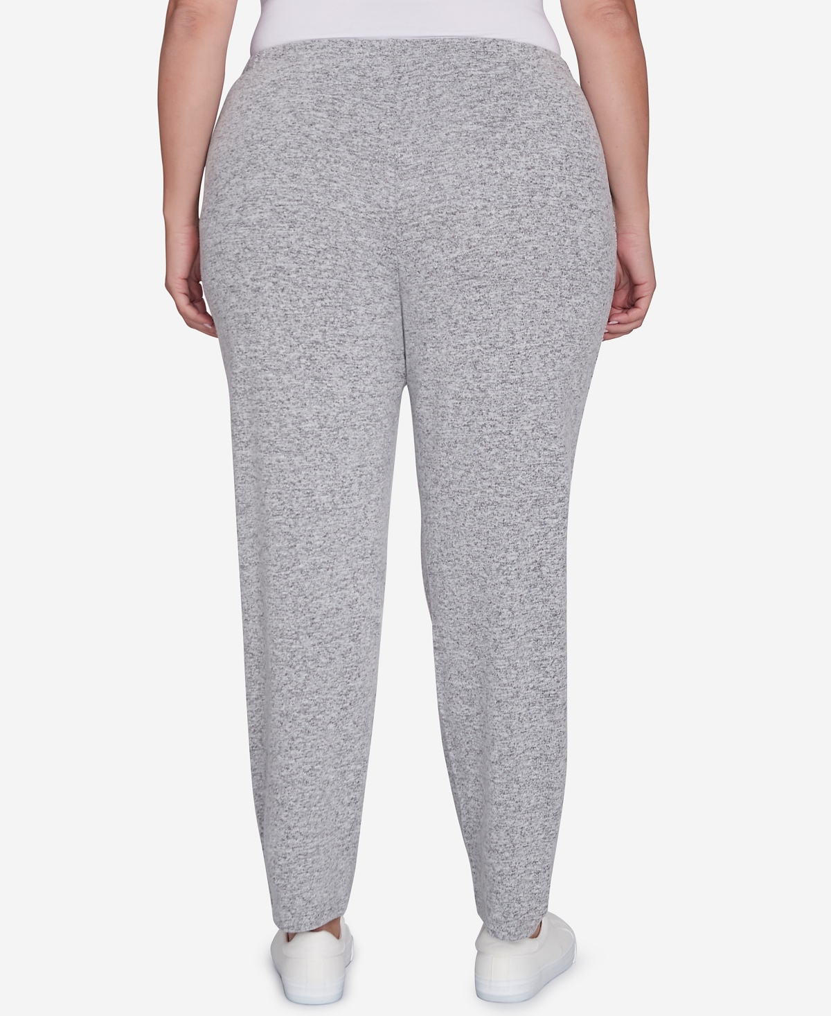 Ruby Rd. Plus Size Pull On Cozy Hatchi Pants In Gray