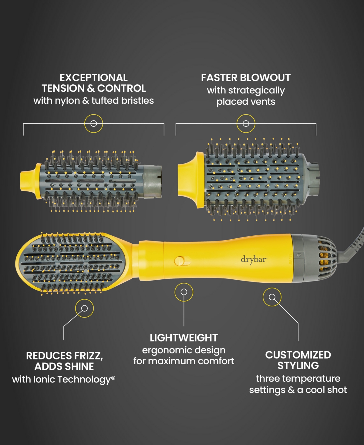 Drybar 5-Pc. The Triple Shot Interchangeable Blow-Dryer Brush Set