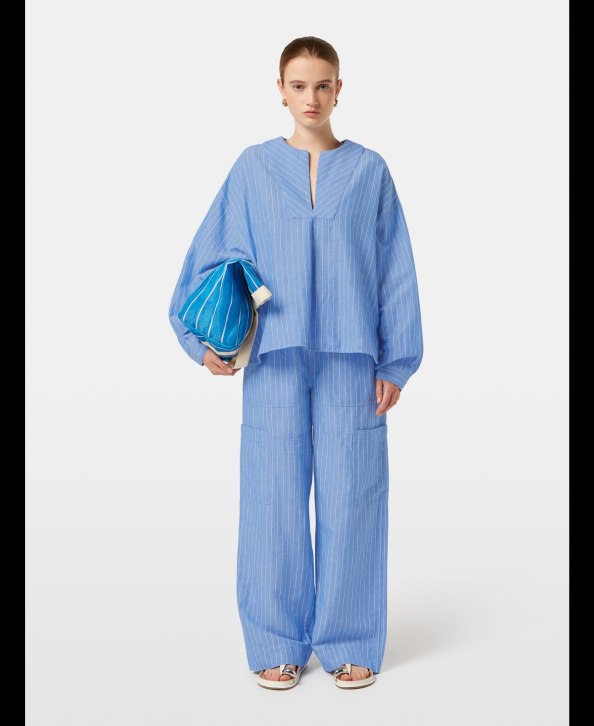 Scotch & Soda Women's and Cotton Linen bib shirt